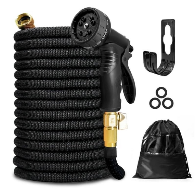 100 ft garden hose,non-expandable lightweight all-weather water hoses, ultra durable and flexible ga