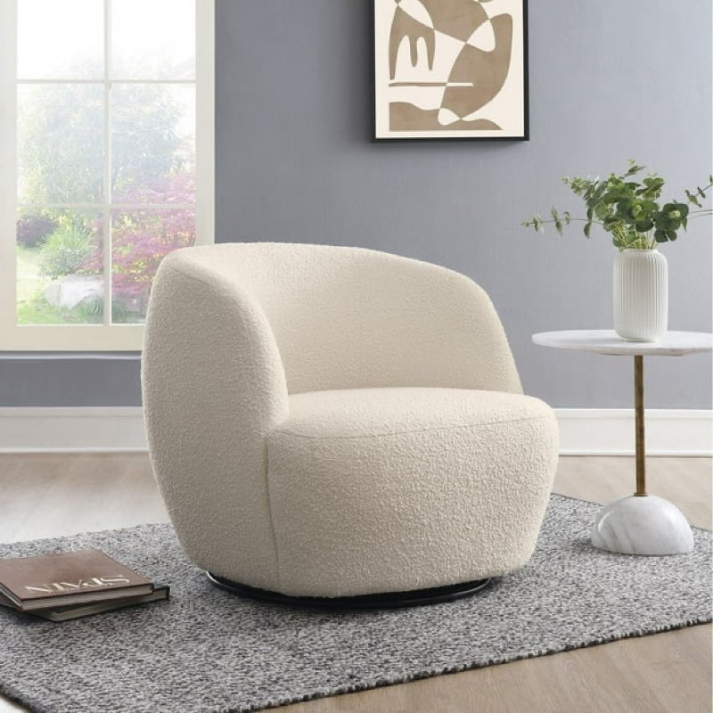 Blair Boucle Swivel Chair beige 