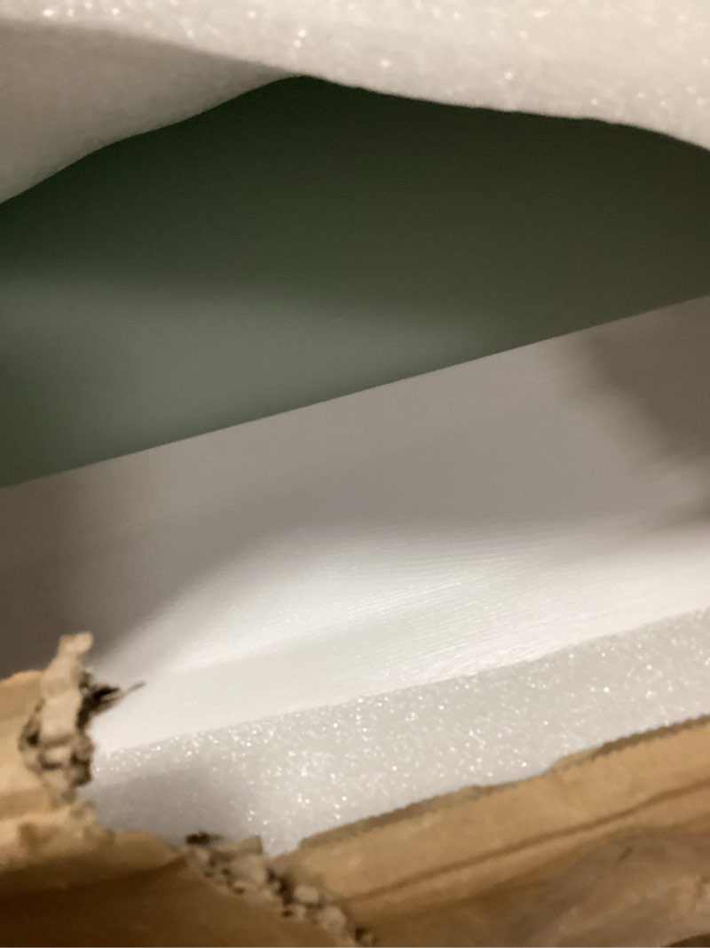 Condition photo showing Good Condition for BARNSMITH 36in x 84in Frosted Glass Barn Door with 6FT Top Mounted Hardware kit Include Soft Close Mechanism Black Carbon Steel Tempered Frosted Glass Sliding Door, Assemble Required Easy Installation