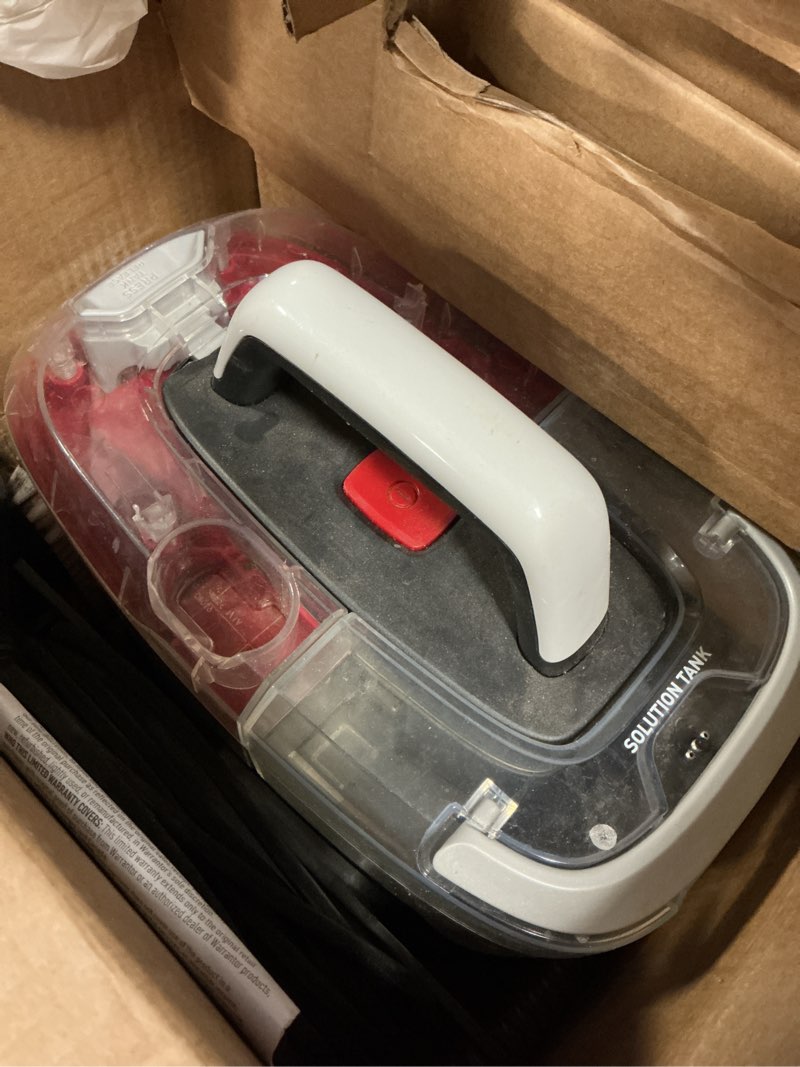 Condition photo showing Good Condition for hoover cleanslate plus portable carpet + upholstery spot cleaner machine, powerful suction with versatile tools, pet stain remover, car and auto detailer, pair with hoover carpet cleaner solution