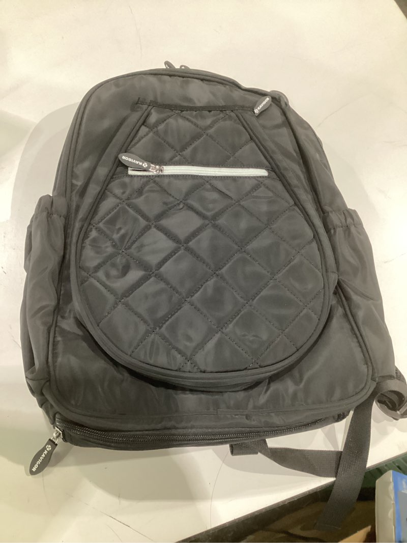 Condition photo showing Good Condition for pickleball bag, quilted pickleball backpack with shoe compartment & waterproof pocket, pickle ball paddle bag fits 2 to 4 paddles for women and men black