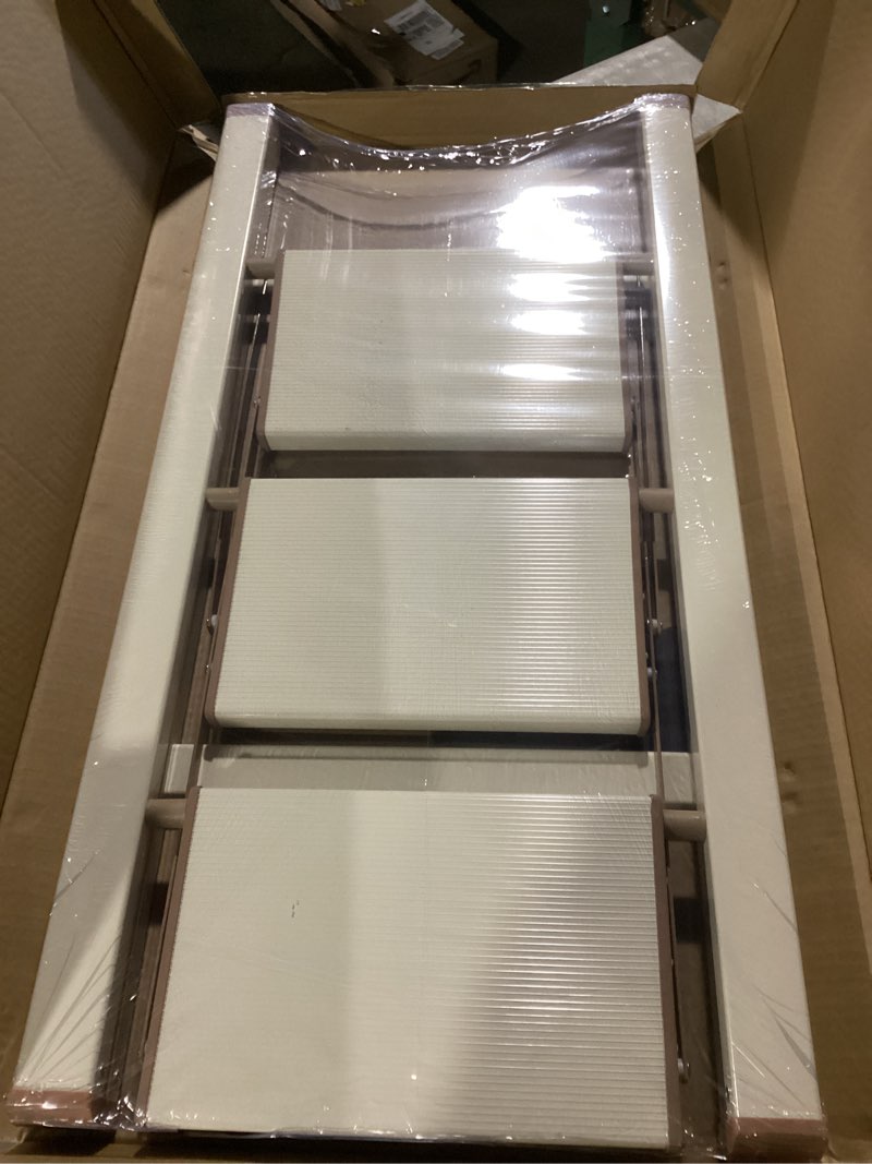 Condition photo showing New/Like New for gamegem 3 step ladder, folding step stool with wider pedal, anti-slip feet & non slip stripes, aluminum sturdy material, 300lbs capacity, elegant look of cream chocolate better matches your home cream chocolate 3 step
