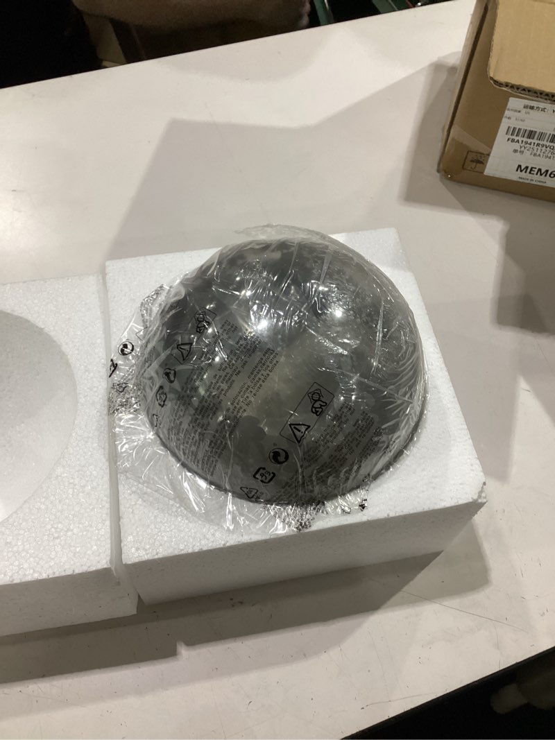 Condition photo showing New/Like New for 7.8 inch ball table lamp with glass shade stylish ball light lamp for bedroom living room and bookshelf modern design perfect for home decor, without bulb (grey flower) grey flower 8 inch