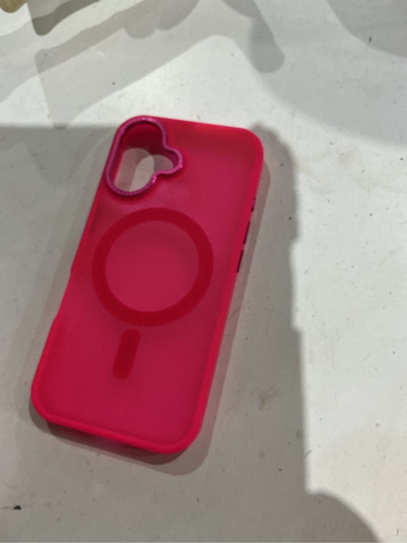 Condition photo showing Good Condition for newfuture designed for iphone 16 case with magnetic [13 ft military drop protection] [compatible with magsafe] slim translucent matte shockproof with anti-fingerprint phone case, hot pink hot pink iphone 16 6.1 inch