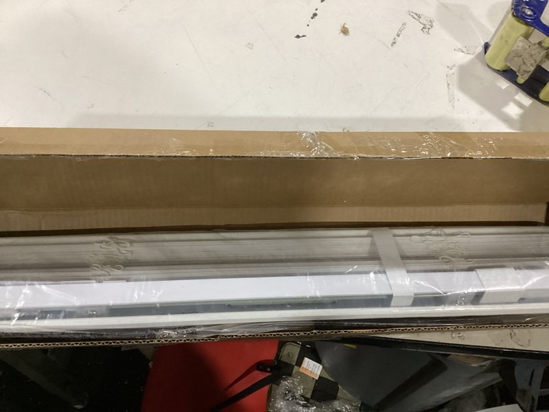 Condition photo showing Good Condition for lazblinds no tools no drill 1" vinyl mini blinds, cordless blinds for windows, light filtering horizontal window blinds & shades, 24" w x 64" h, white cordless-white 24" w x 64" h