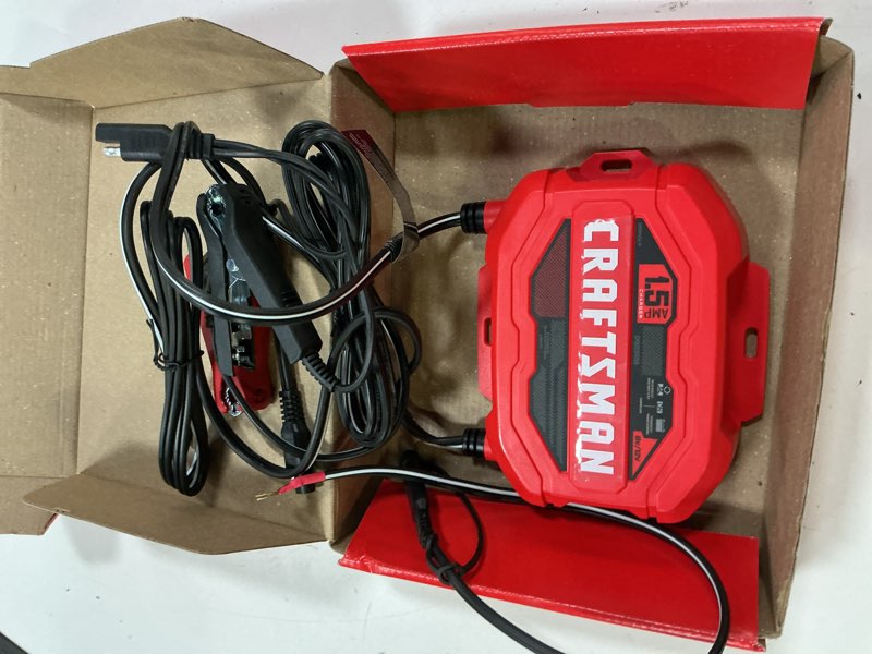 Condition photo showing As Is for craftsman 1.5-amp 6/12-volt car battery charger