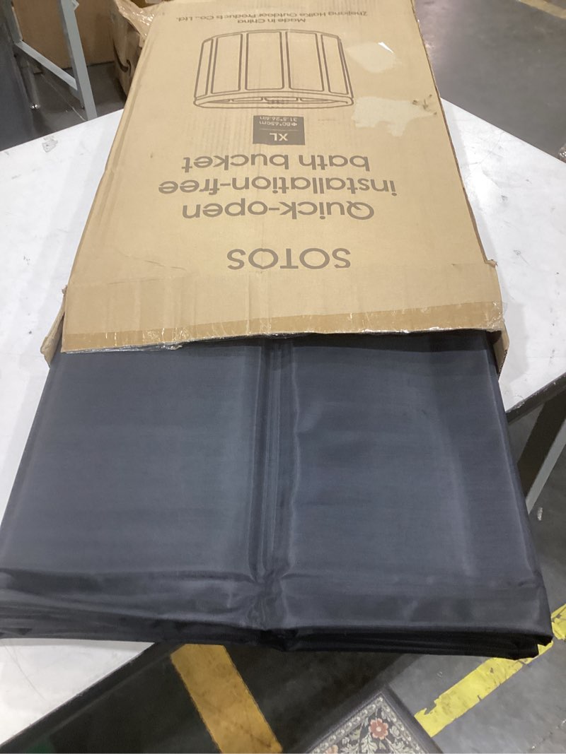Condition photo showing Good Condition for portable bathtub for adult, foldable soaking bathtub for hot spa&ice bath, foldable small bathtub collapsible bathtub for bathing, 6-layer insulated portable tub,space-saving (black, 25.9x31.5 in) black 31.5x26.6 in