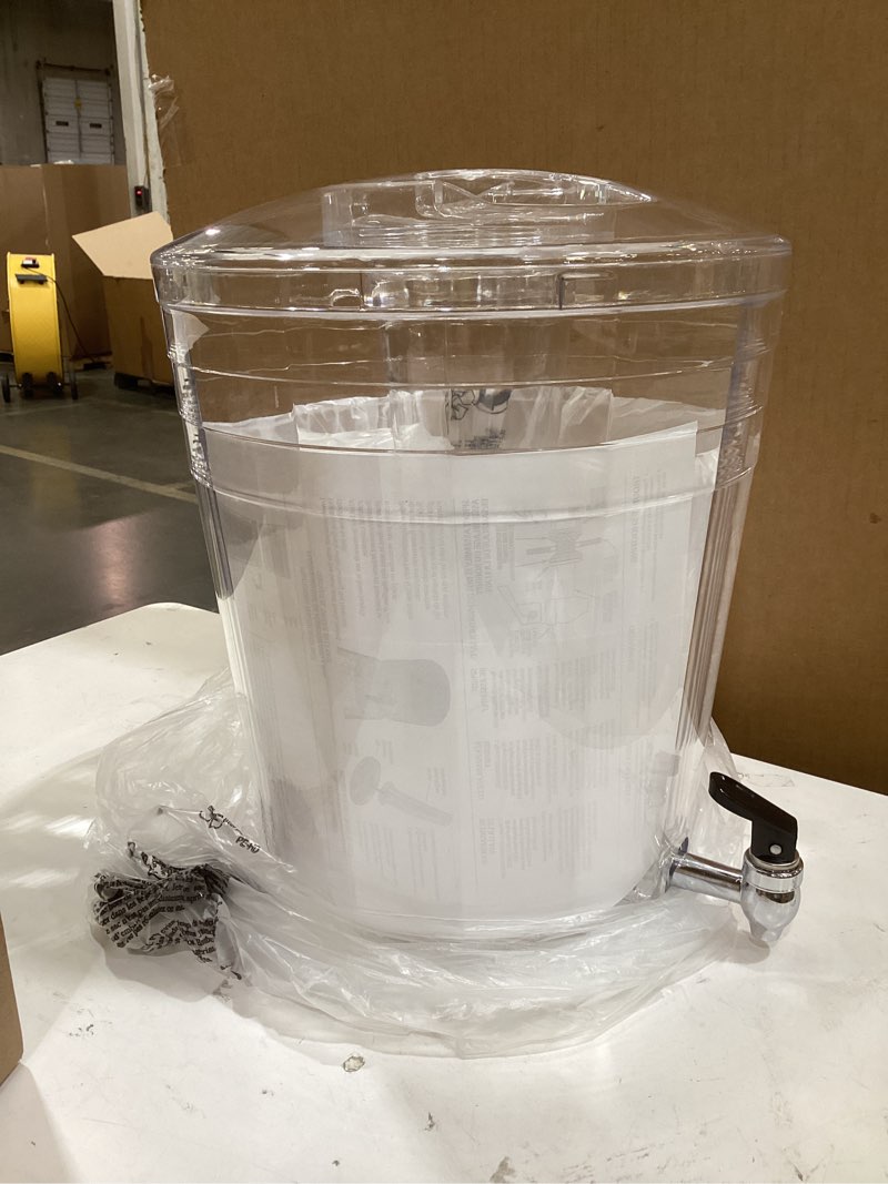 Condition photo showing New/Like New for creativeware 3 gallon mosaic clear acrylic beverage dispenser