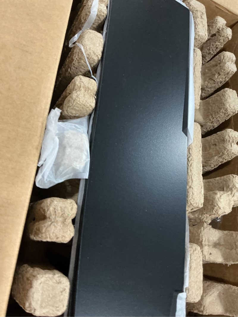Condition photo showing As Is for honeywell schilling 52-in matte black led ceiling fan with light and remote control