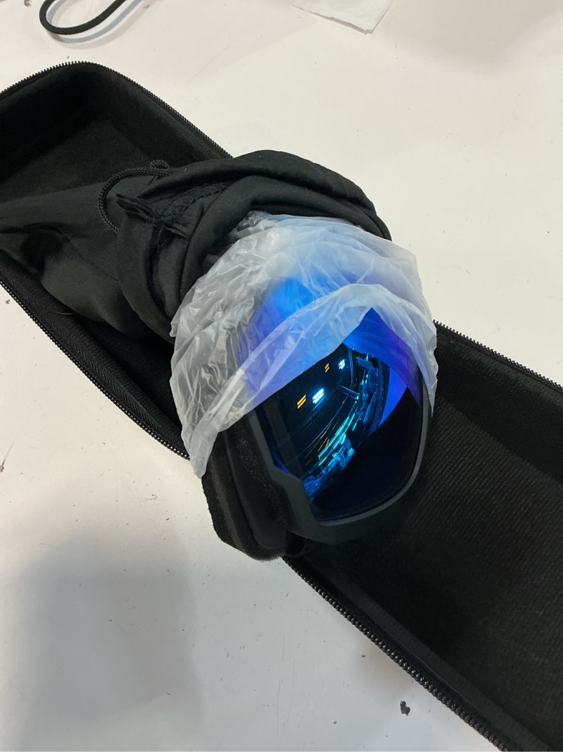 Condition photo showing New/Like New for ski goggles snowboard snowmobile men women youth anti fog over glasses revo blue