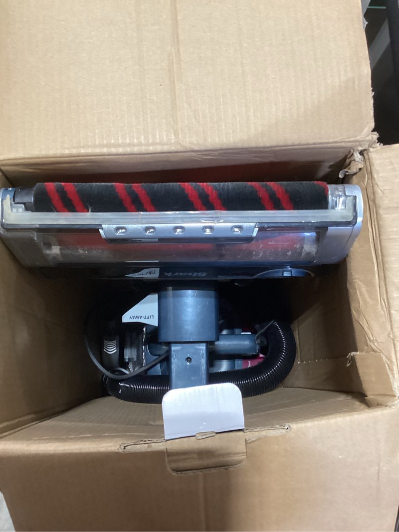 Condition photo showing Good Condition for shark upright vacuum, stratos with duoclean powerfins, hairpro, powered lift-away, self-cleaning brushroll, & odor neutralizer technology, navy, az3002 duoclean w/ odor neutralizer
