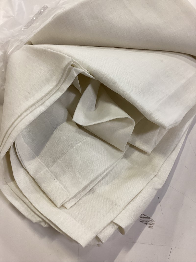 Condition photo showing Good Condition for european linen shower curtain, one size, ivory