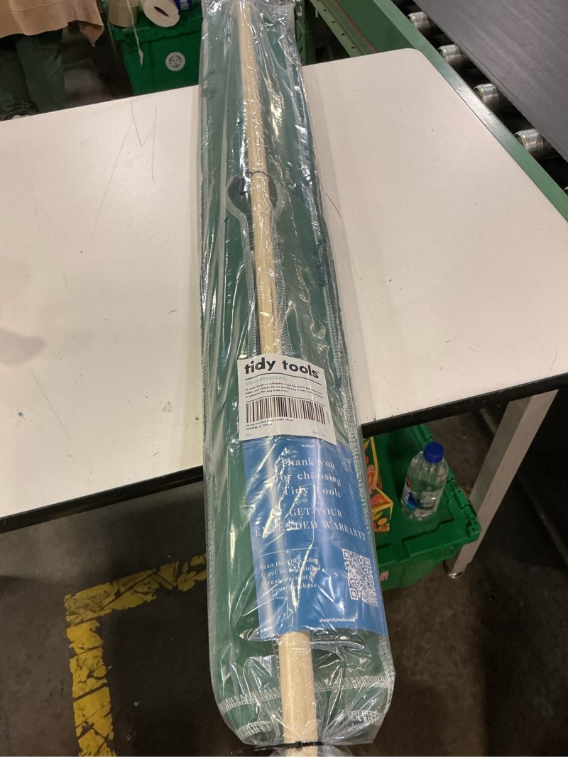 Condition photo showing New/Like New for 24 inch green commercial dust mop & floor sweeper – wood handle floor mop for tile, hardwood & concrete green 24 x 5 inch