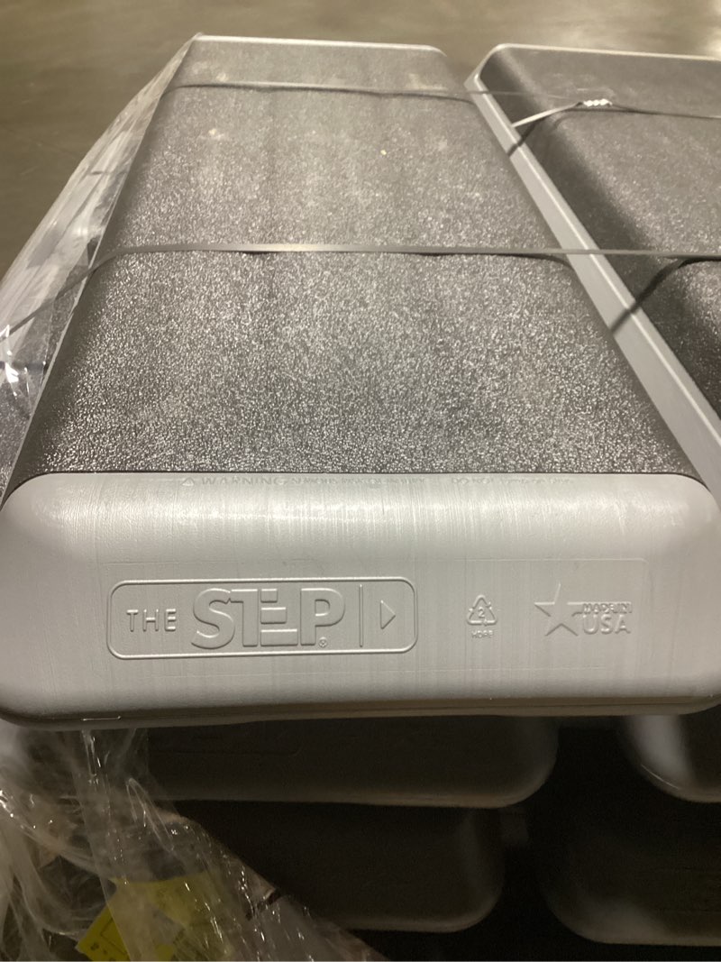Condition photo showing Good Condition for The Original STEP Exercise Step Platform, Health Club Size Stepper for Exercise at Home with 4 Stackable Risers for Height Adjustments 4 Risers Grey