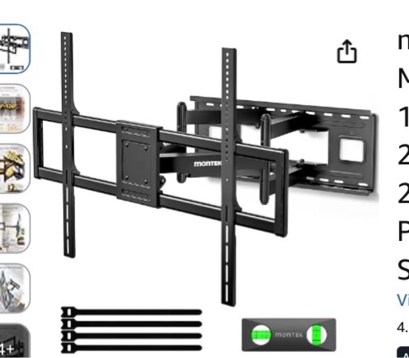 85 86 98 100 inch Heavy Duty TV Wall Mount for 55-120 inch Large TVs up to 220 LBS & 900x600mm Vesa,