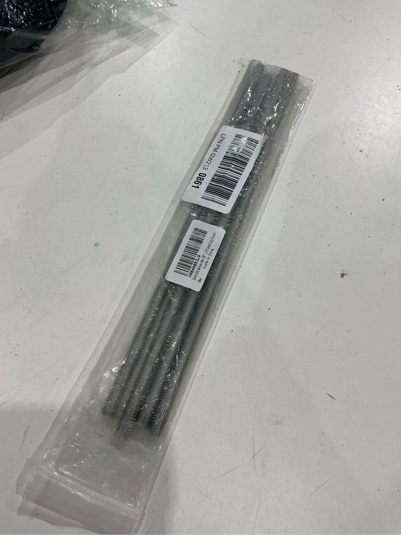 Condition photo showing Good Condition for 304 stainless steel 3/8"-16 fully threaded rod, 4 pieces 12" length long threaded rods