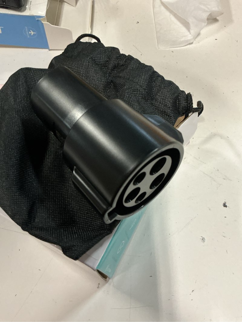 Condition photo showing New/Like New for lectron j1772 to tesla adapter 80 amp (240v) - ev charging adapter compatible with tesla model s/3/x/y/cybertruck and all electric vehicles in the nacs alliance (black)