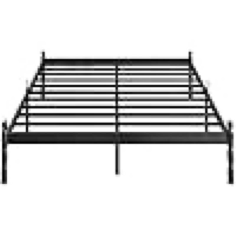 ZIYOO 14 inch Metal Queen Bed Frame with Vintage Style, Mattress Slide Stopper, 1500LBS Heavy Duty Steel Slats, No Box Spring Needed, Platform Noise-Free, Easy Assembly