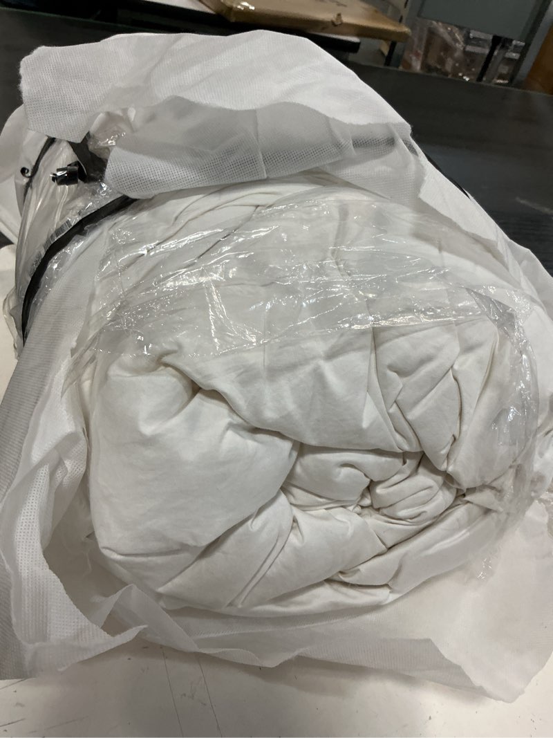 Condition photo showing As Is for ultra warm premium down comforter, king/cal king, down