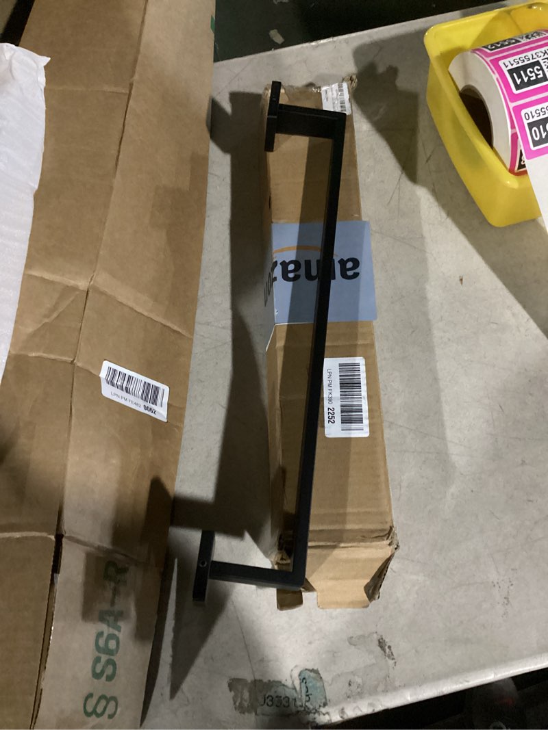 Condition photo showing Good Condition for towel bar for bathroom 20 inch matte black towel holder 12/16/20/24/28/32/36 inch stainless steel sus304 rustproof towel rack modern square towel rod for bathroom wall (1, matte black, 20 inch) 20 inch matte black 1