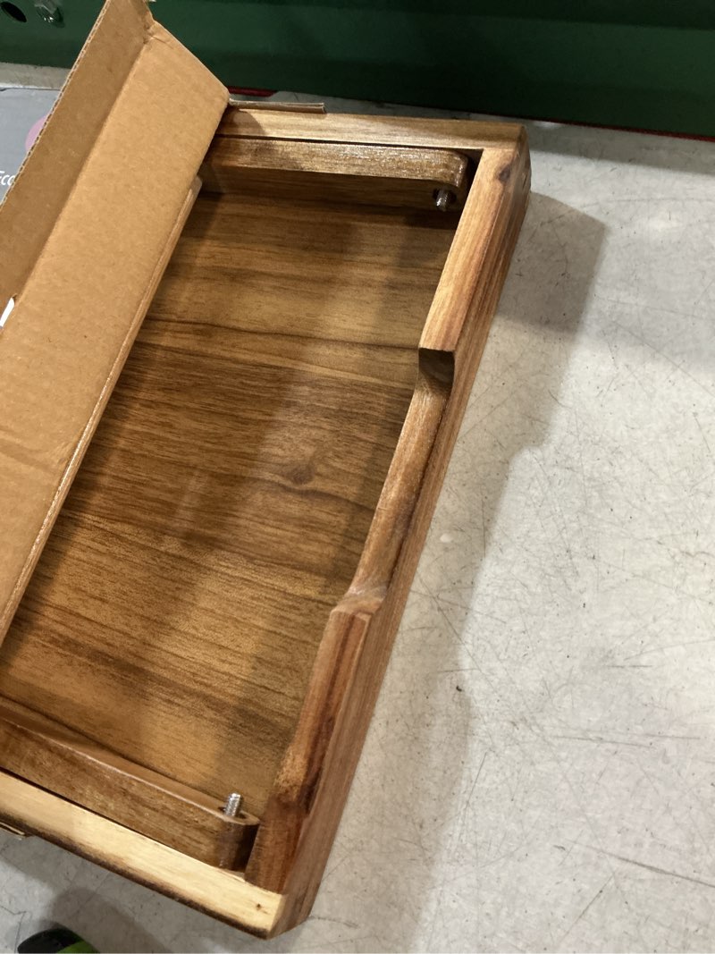 Condition photo showing Good Condition for vaefae acacia bed table tray, wooden breakfast tray with folding legs, bed tray for eating and laptop, eating trays for bedroom medium
