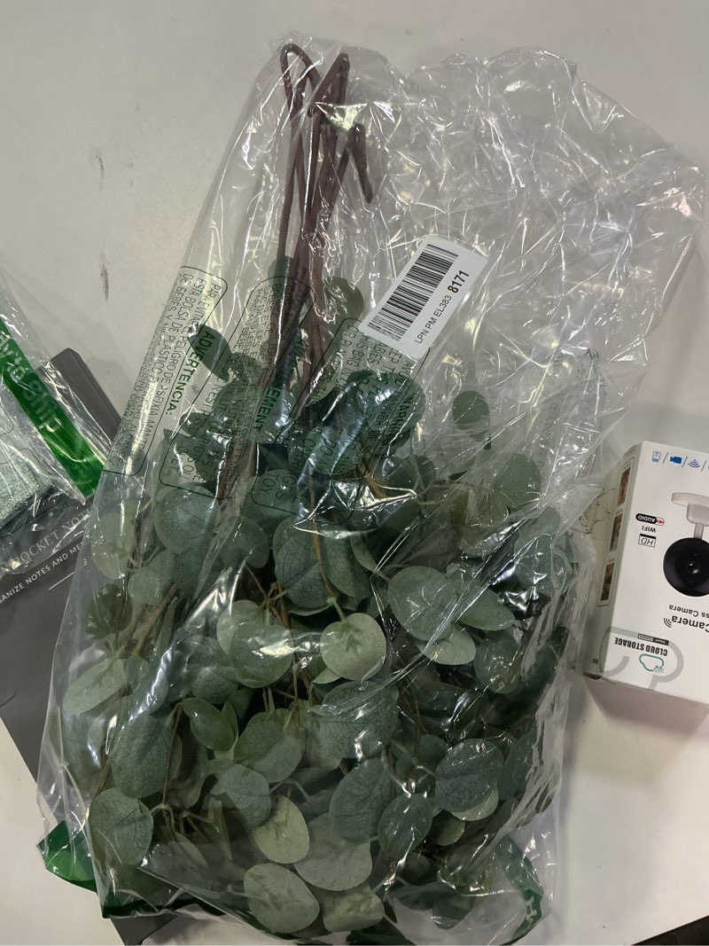 Condition photo showing New/Like New for 6 Pcs 27" Eucalyptus Stems Greenery Stems Eucalyptus Leaf Spray in Green Silk Plastic Plants Floral Artificial Plants for Home Party Wedding Decoration Green - 6 Pcs