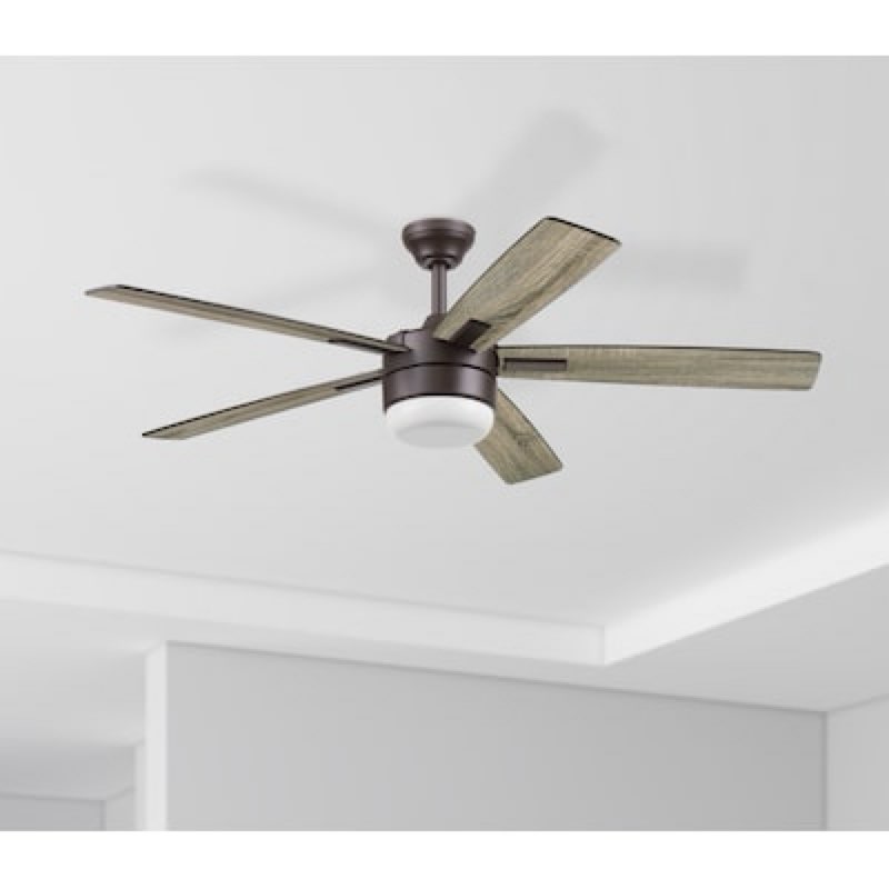 Harbor Breeze Boltz III Easy2Hang 52-in Color-Changing Integrated LED Bronze with Mocha