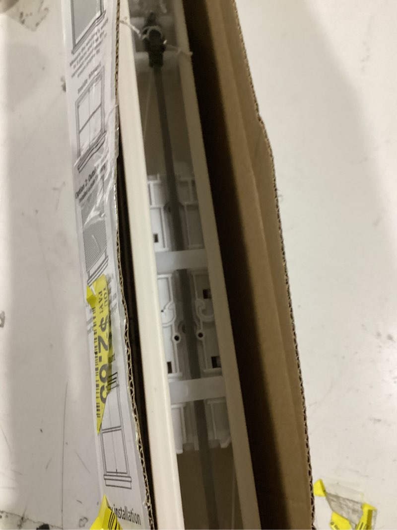 Condition photo showing Good Condition for mainstays 1" cordless vinyl light filtering blinds, 1-piece, white, 23" w x 64" l