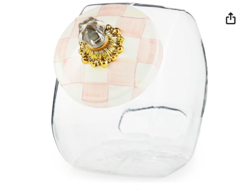 Rosy Check Lid Cookie Jar