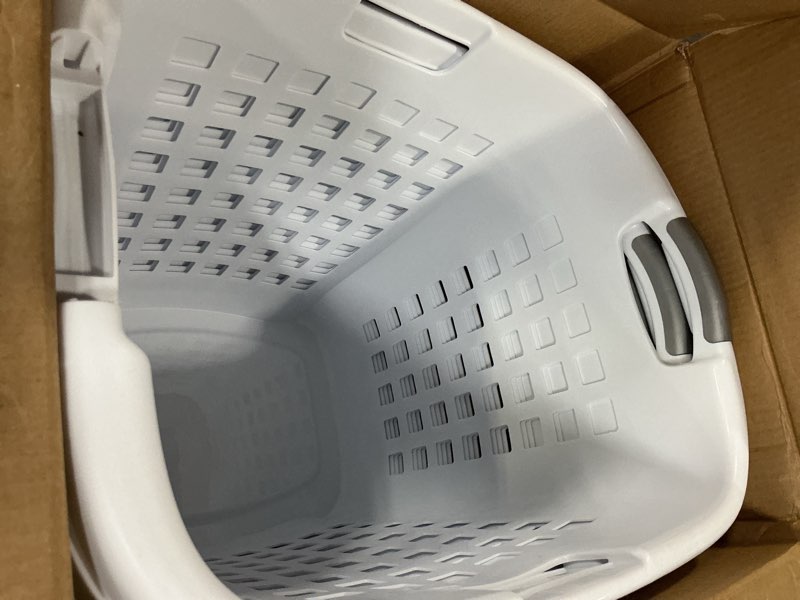 Condition photo showing As Is for . sterilite ultra™ easy carry hamper white