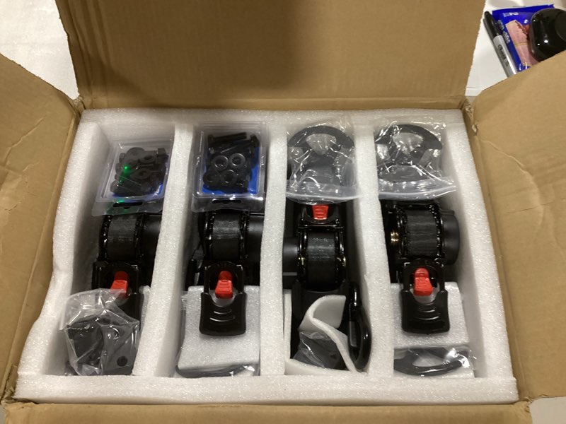 Condition photo showing New/Like New for Integral Straps - Compatible with Chevrolet Silverado & GMC Sierra - (1500 2019+, 2500/3500 2020+) - Four Pack - Bed Mounted Retractable Tie Down 4