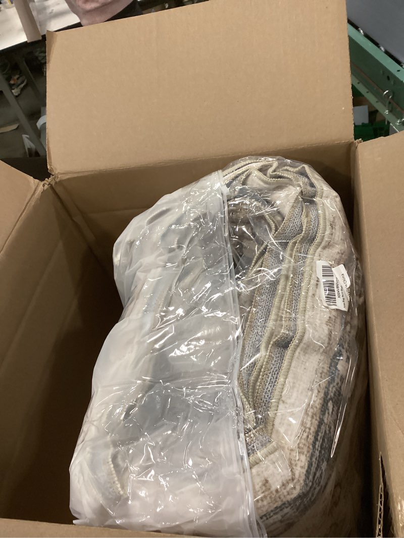 Condition photo showing New/Like New for Area Rug 8x10 Washable Vintage - Soft Traditional Rugs for Living Room Large Non Slip Backing with Low Pile Farmhouse Oriental Retro Carpet for Bedroom Dining Room or Home Office - Tea Brown Tea Brown 8' x 10' (Rectangular)