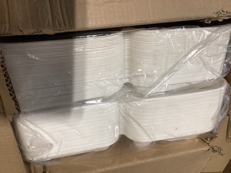 Condition photo showing Good Condition for edhl-81 empress earth hinged container molded fiber 8\" x 8\" x 3.19\" natural deep 1-comp 2/100, 200 per case
