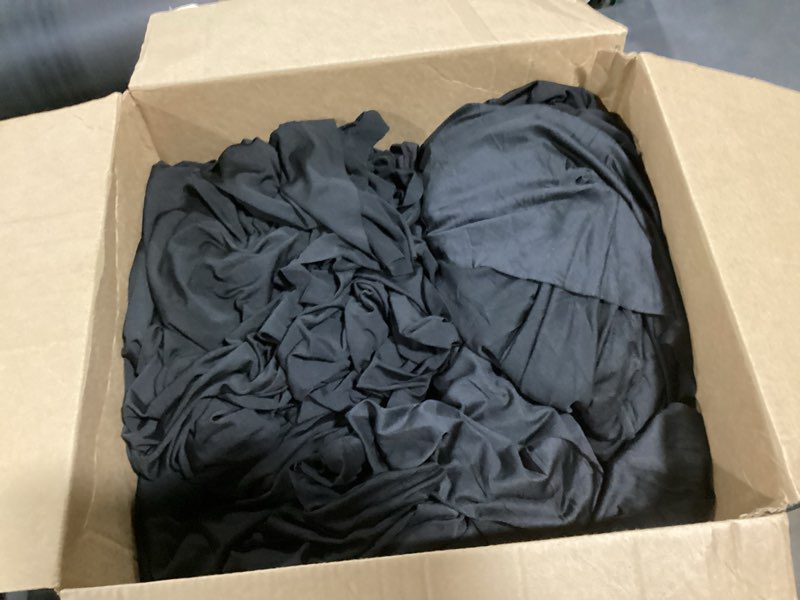 Condition photo showing Good Condition for 2 packs round cocktail table skirt 32"x 43" spandex stretch cocktail tablecloth with wavy drapes, black spandex fitted high top table covers for wedding party birthday banquet bar black 2 pack-32"x 43"