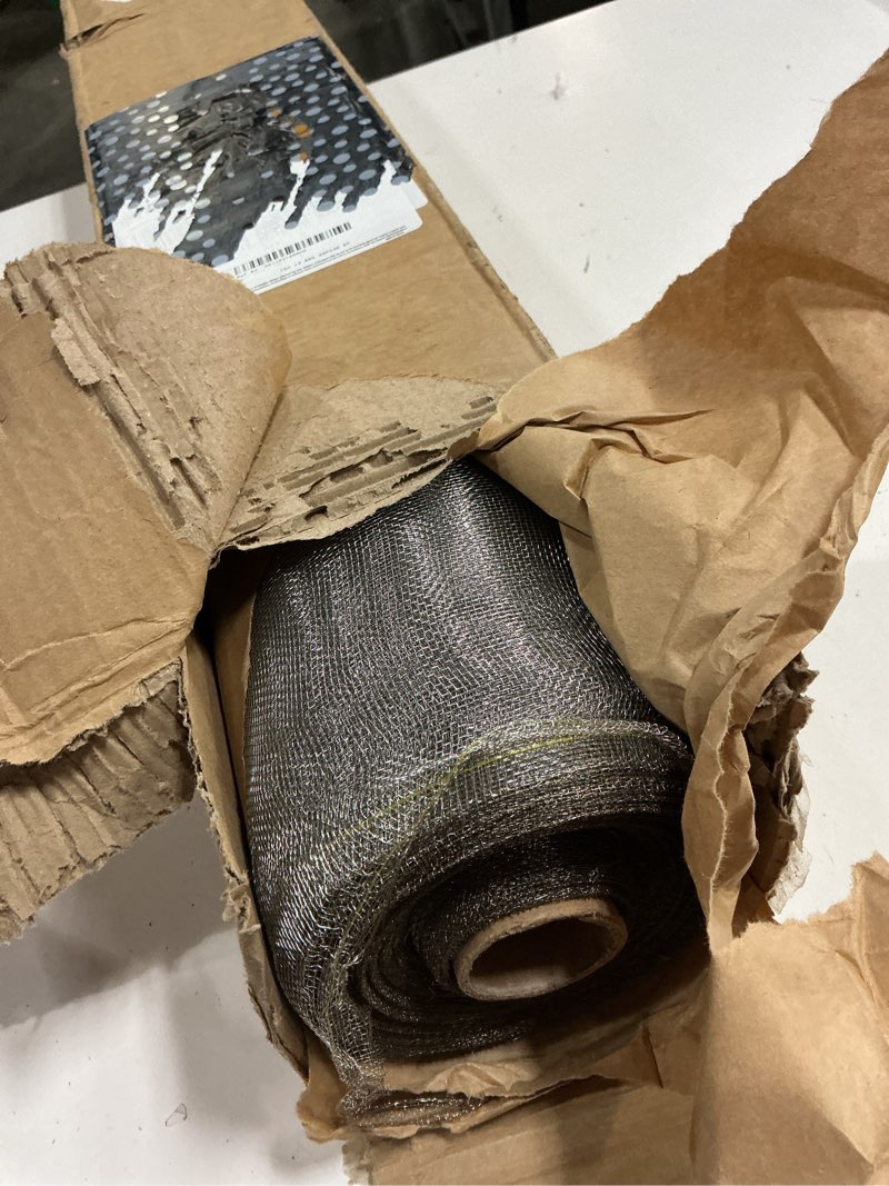 Condition photo showing Good Condition for myoyay 304 stainless steel window screen mesh roll 39in x 98ft metal wire mesh screen for door porch patio pet poultry cage 39'' x 98.4' silver