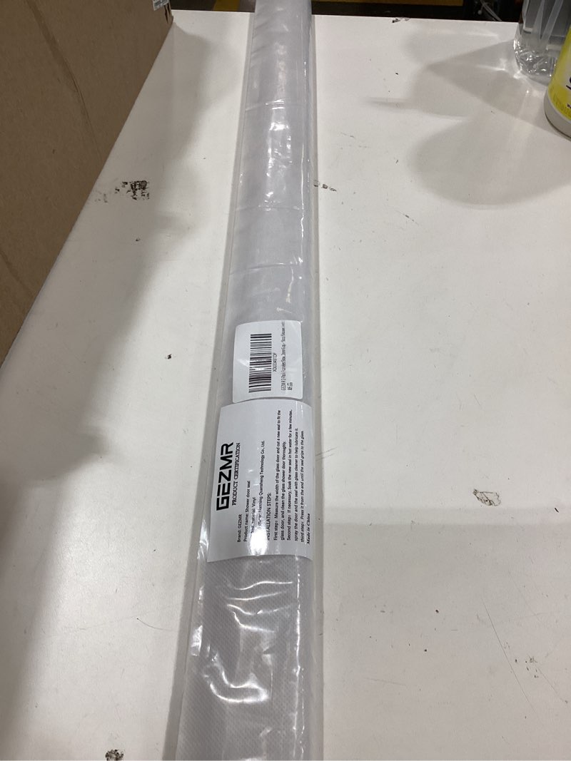Condition photo showing As Is for 2-pack frameless shower door bottom seal (1/4'' x 39'') clear glass shower door seal strip shower door sweep can covers up to 22mm gap - stop leaks standard - 1/4 inch (6mm) - 22mm gap
