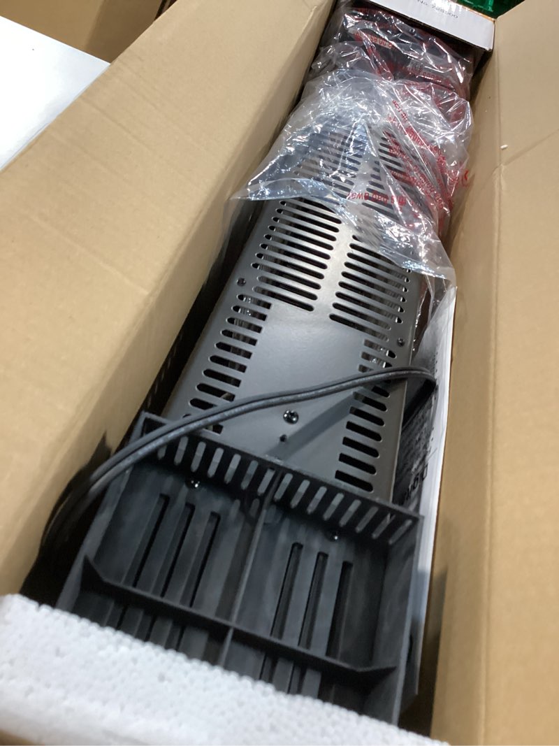 Condition photo showing As Is for Comfort Zone Baseboard Space Heater with Digital Thermostat, Electric, Dent-Proof End Panels, Overheat Protection, Tip-Over Switch, & Stay-Cool Body, Ideal for Home, Bedroom, & Office, 1,500W, CZ650B Black