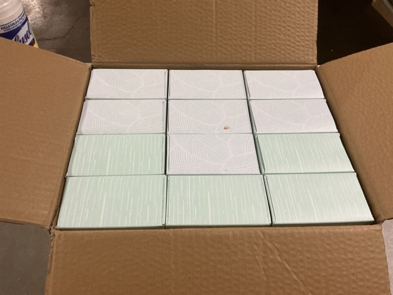 Condition photo showing New/Like New for save trees bamboo facial tissues - 12 boxes of eco-friendly, 3-ply hypoallergenic tissues, 90 sheets per box, fsc certified, plastic-free packaging, soft & gentle for home use