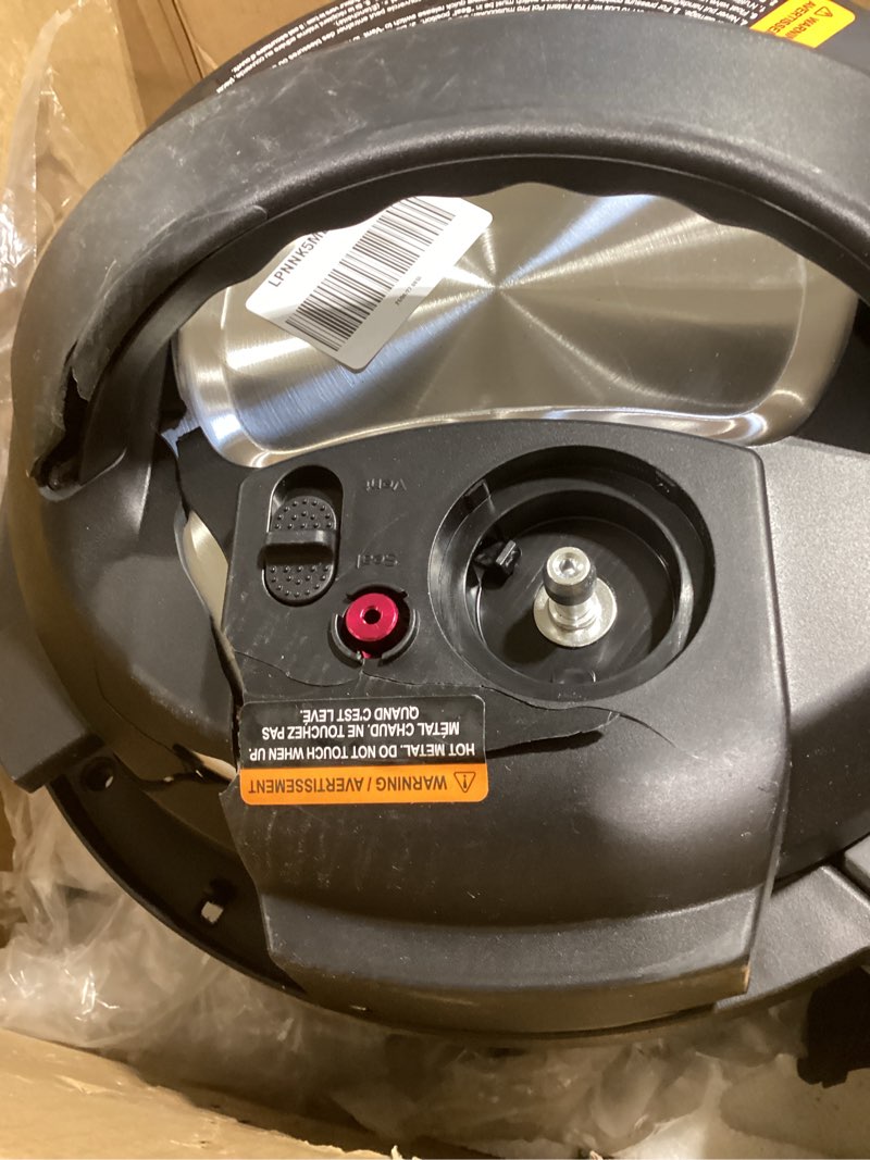 Condition photo showing As Is for Instant Pot Pro 10-in-1 Pressure Cooker, Slow Cooker, Rice/Grain Cooker, Steamer, Sauté, Sous Vide, Yogurt Maker, Sterilizer, and Warmer, Includes App With Over 800 Recipes, Black, 6 Quart 6 Quarts