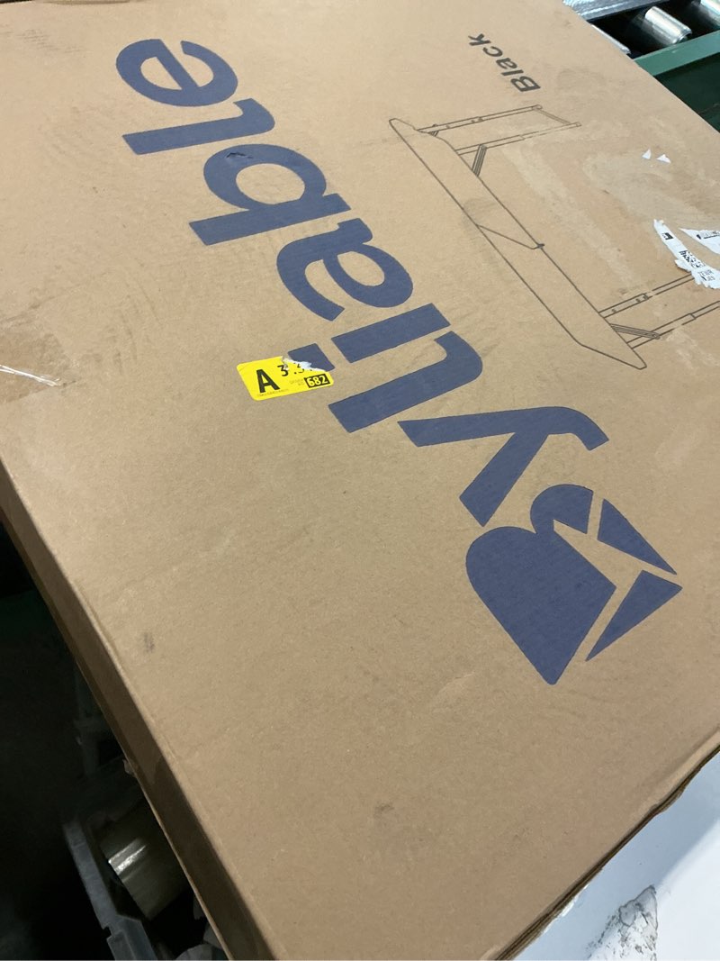 Condition photo showing As Is for Folding Table 4 Foot Portable Heavy Duty Plastic Fold-in-Half Utility Table Small Indoor Outdoor Adjustable Height Folding with Carrying Handle, Camping and Party,White White 4FT