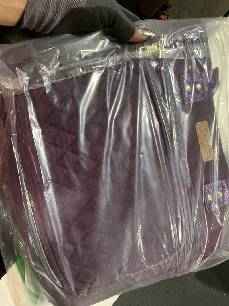 Condition photo showing Good Condition for large women lunch tote bags for work insulated/insulated adult lunch box for women/nylon thermal cooler bag leakproof cooler tote bag with storage pocket (lumina purple)