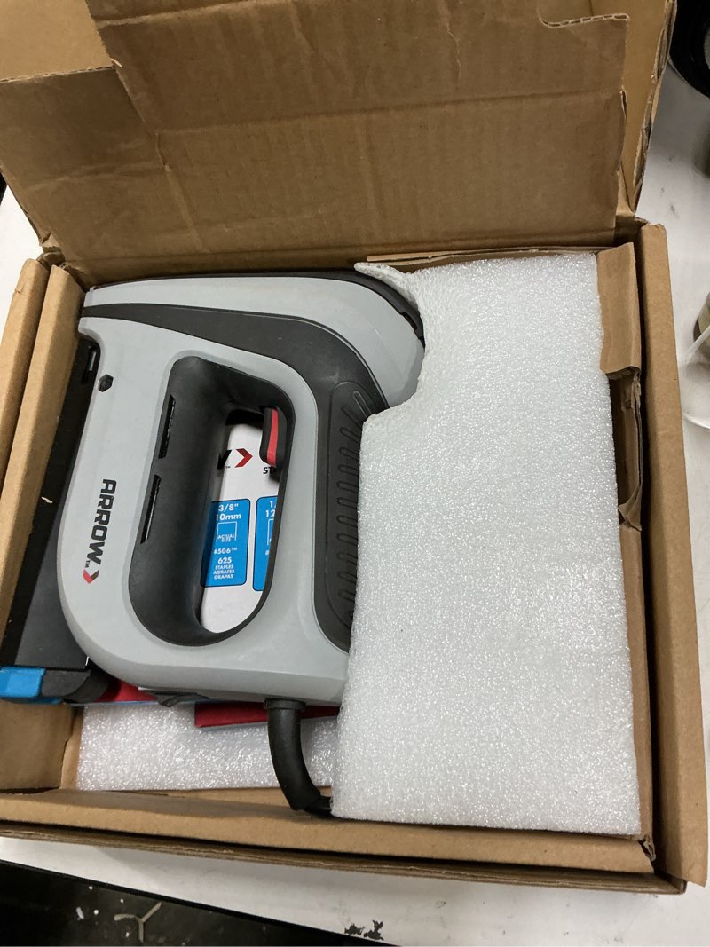 Condition photo showing Good Condition for arrow electric staple gun kit, corded stapler with 3750 pieces t50 1/4", 3/8", 1/2" staples, for upholstery professional and diy projects, t50acd
