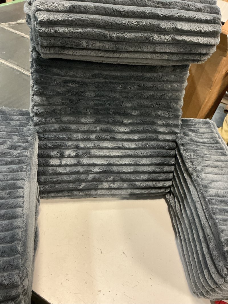 Condition photo showing Good Condition for ENITYA 22" XL Back Pillow for Bed Sitting Up, Reading Pillow with Built-in Arms, Soft Back Support Chair, Ideal for Watching TV, Gaming, Nursing, Resting, Post Surgery, Dark Grey Dark Grey XL(5'3"-5'11")