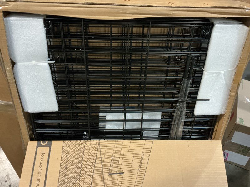 Condition photo showing New/Like New for nugriart metal chicken coop 130"×40"×40" chicken run with waterproof cover portable poultry cage walk in hen house outdoor backyard farm animal enclosure crate pet playpen exercise pen for rabbit duck 130.0"l x 40.0"w x 40.0"h black