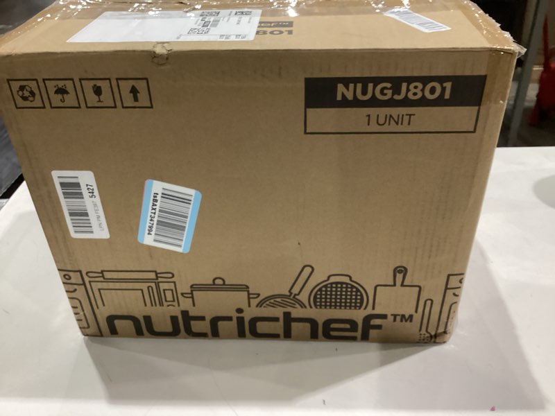 Condition photo showing Good Condition for Nutrichef Electric Meat Slicer | 200W Automatic Meat, Deli & Bread Slicer | Adjustable Dial for 0-15mm Cutting Range Thickness | Removable 7.5 IN Stainless Steel Blade & Food Pusher for Safety (Black)