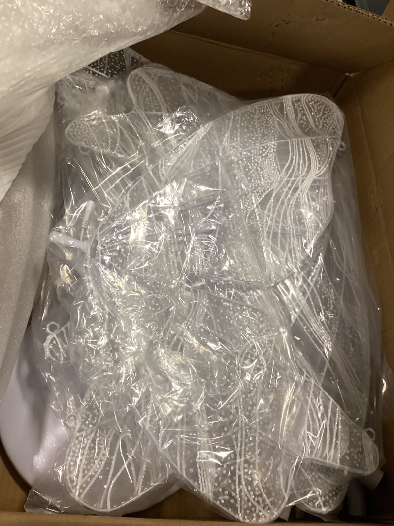 Condition photo showing Good Condition for 3-Color Butterfly Floor Lamp - Adjustable Wedding/Home LED Lighting, Ceiling Hanging & Standing Dual Use Decorative Lamp, 2 Pack 60cm(23.6") Elegant Butterfly Shape Floor Light