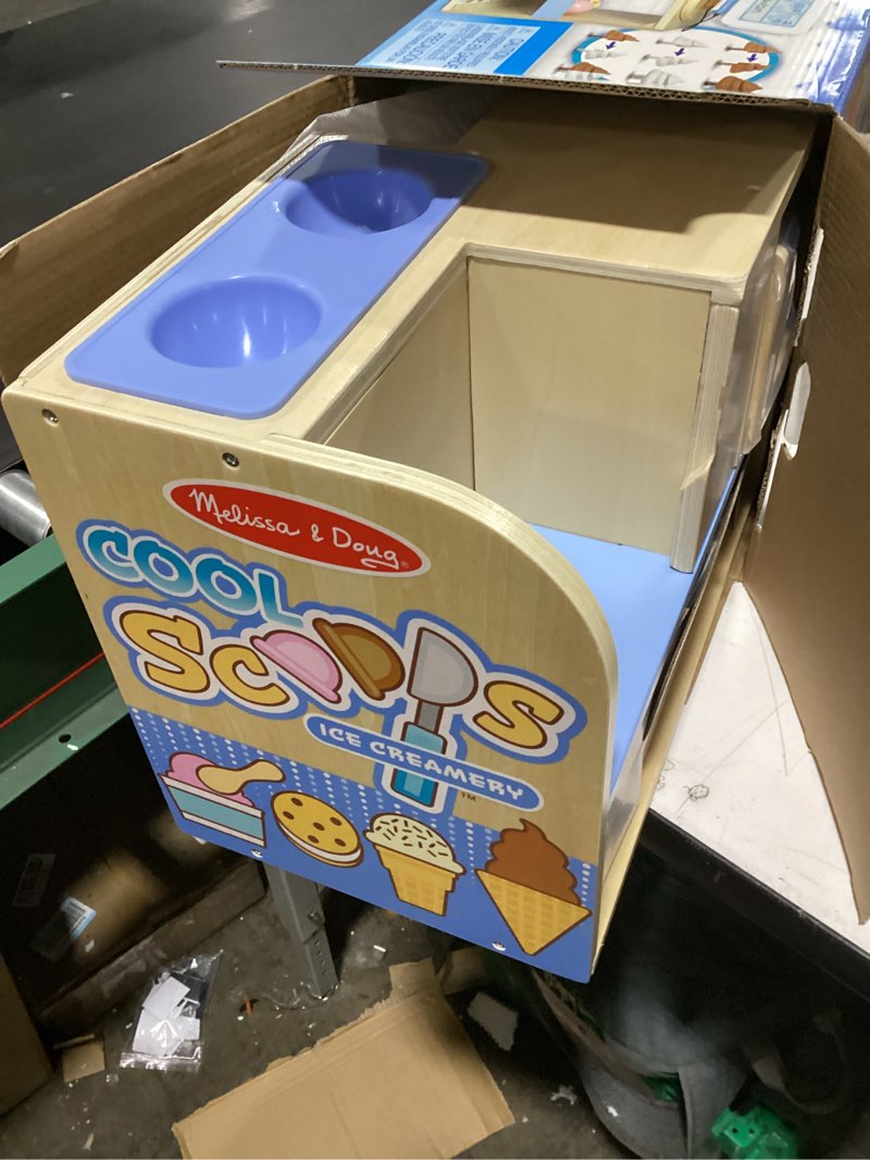 Condition photo showing New/Like New for melissa & doug wooden cool scoops ice creamery play food toy
