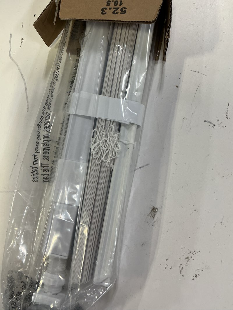Condition photo showing Good Condition for lazblinds no tools no drill 1" vinyl mini blinds, cordless blinds for windows, light filtering horizontal window blinds & shades, 21" w x 36" h, white cordless-white 21" w x 36" h