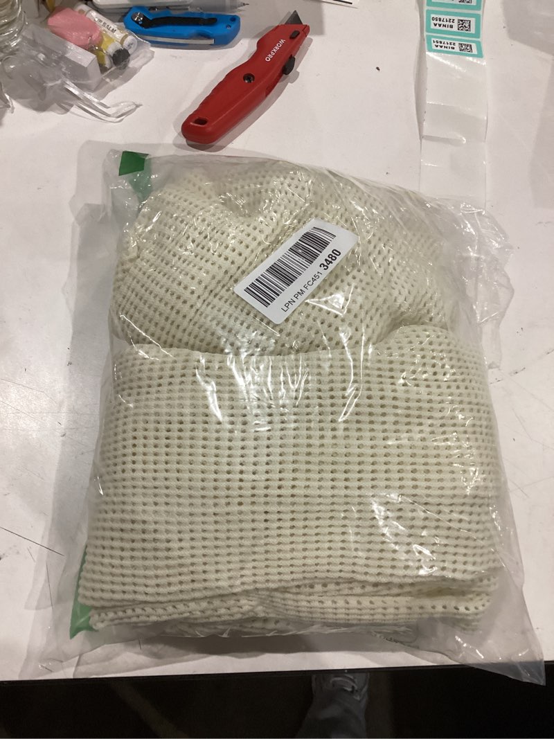 Condition photo showing Good Condition for fooullaide women's crochet sets two piece outfit knit hollow out color block button down shirts matching long pants beach set beige xx-large