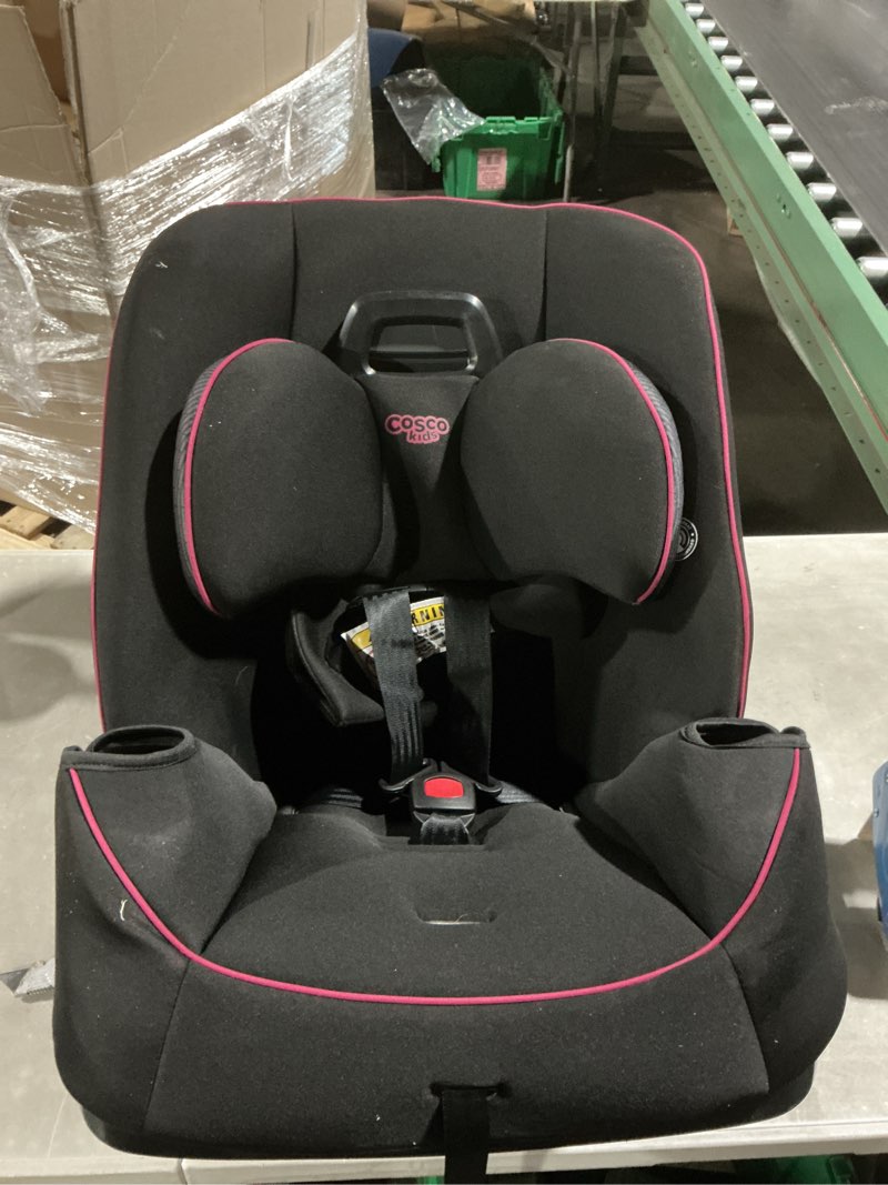 Condition photo showing As Is for cosco kids™ easy elite slim all-in-one convertible car seat, pink pistons, infant & toddler, unisex